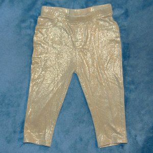 girls gold jeggings
